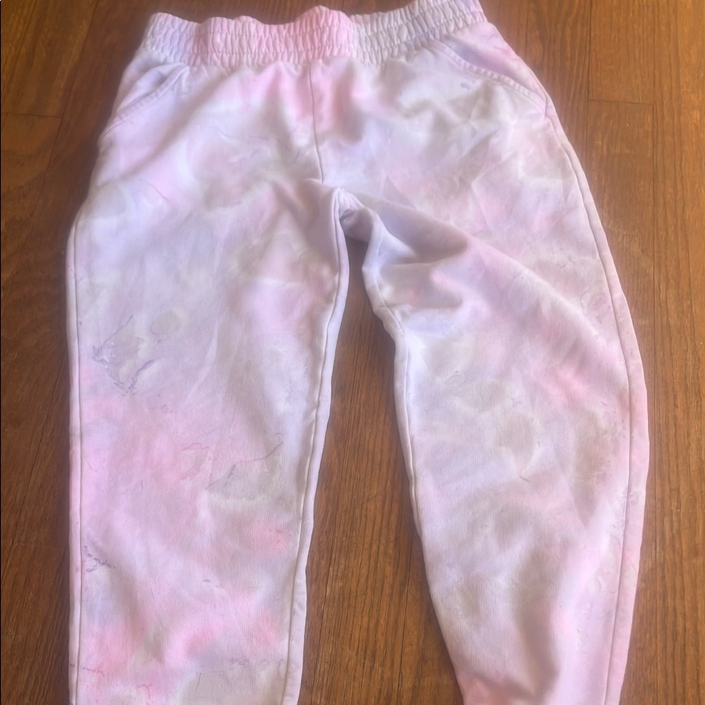 Kids Pink Tie-Dye Joggers